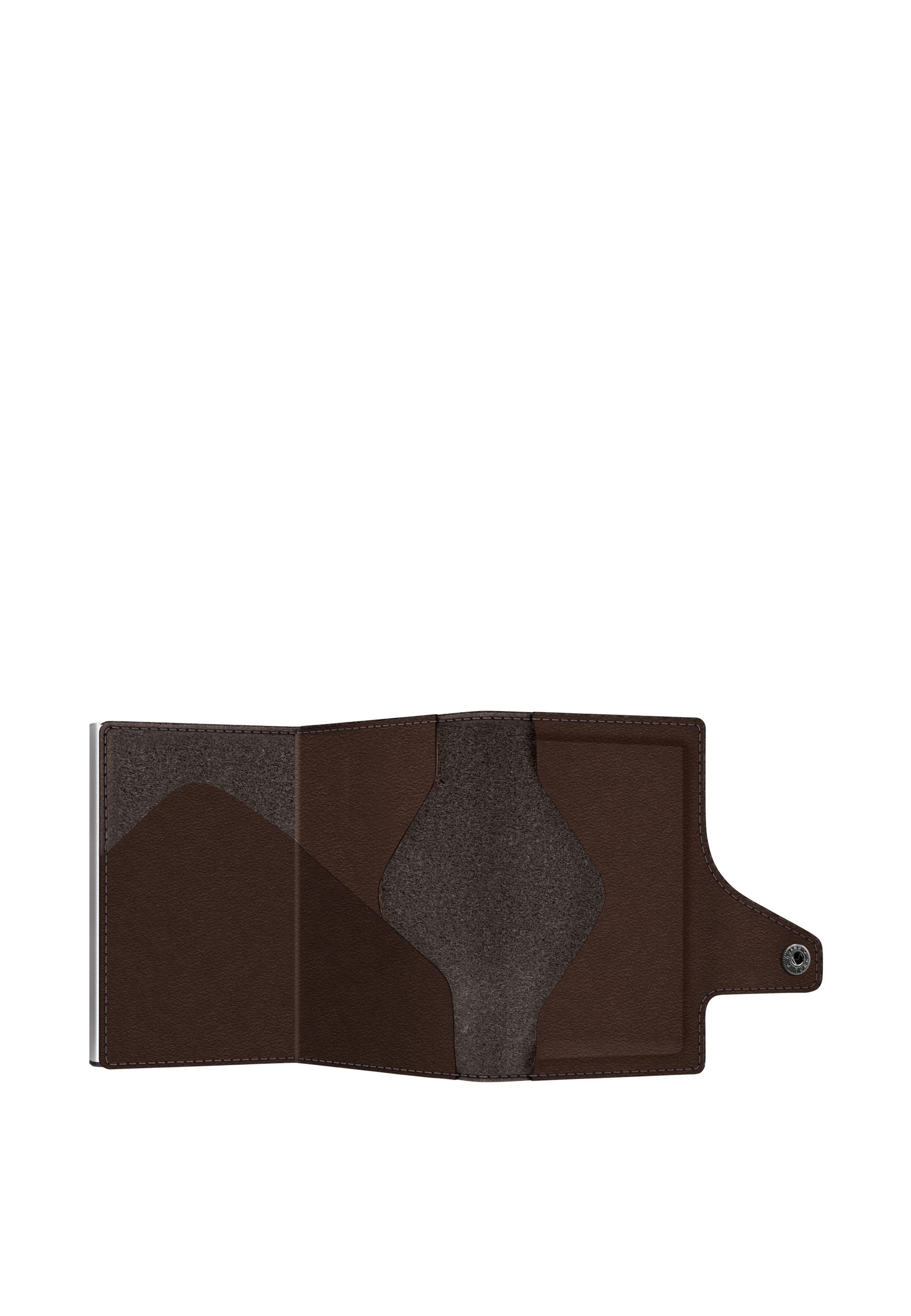 Portafoglio Tru Virtu Click & Slide Classic - nappa marrone argento