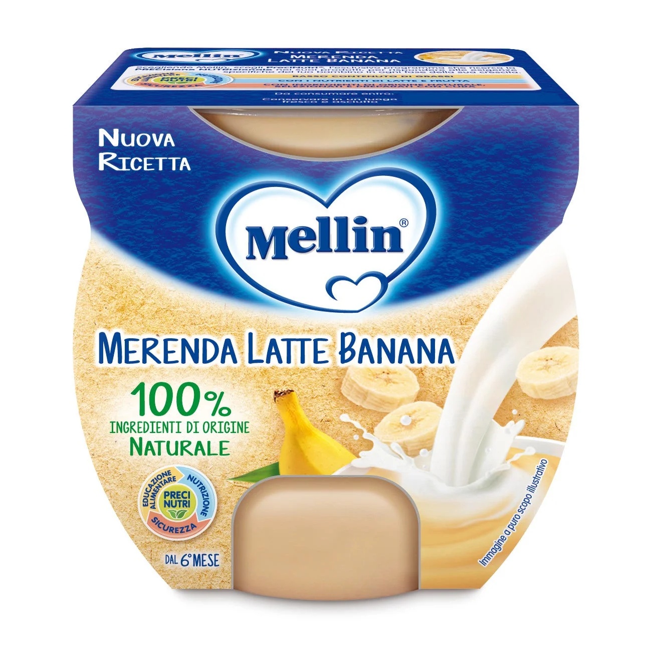 MELLIN Mellin Snack Melk Banaan 2 x 100 g