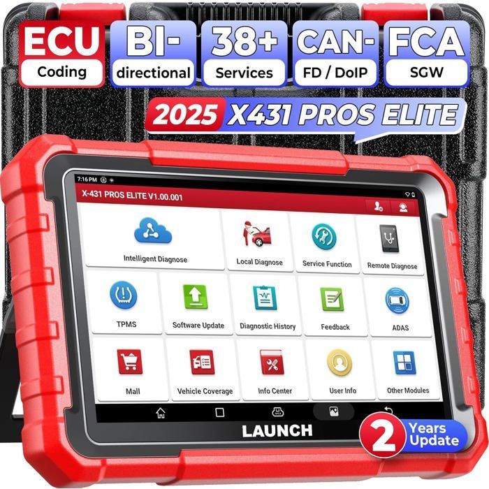 Kfz-Diagnosegerät – LAUNCH – X431 PROS Elite – CANFD DOIP – Steuergerätecodierung – OBD2-Scanner