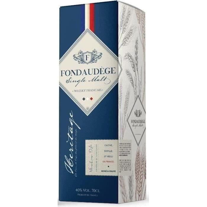 Fondaudège - Héritage - Single Malt - Whisky français - 40.0% Vol. - 70 cl sous étui