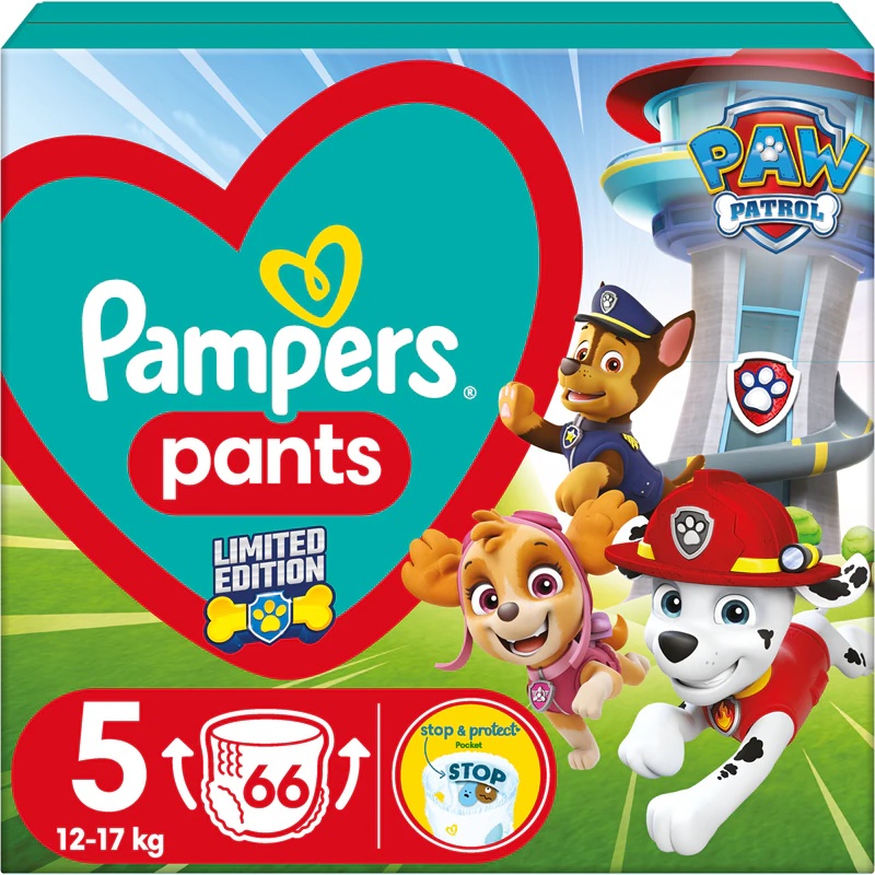 Pampers Pants Paw Patrol plenice za enkratno uporabo velikost 5