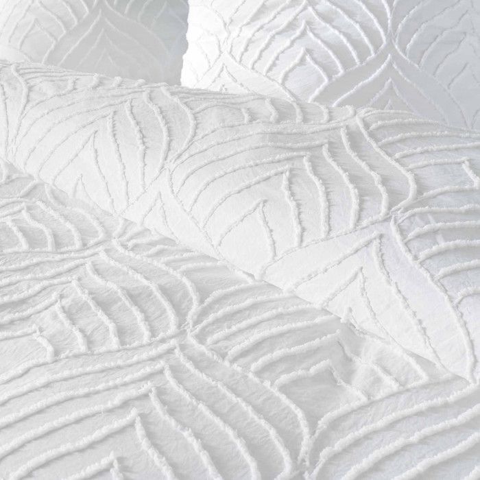 Housse de couette - DOUCEUR D'INTÉRIEUR - 220x240cm - Toucher ultra doux - Finition tuftée - Blanc