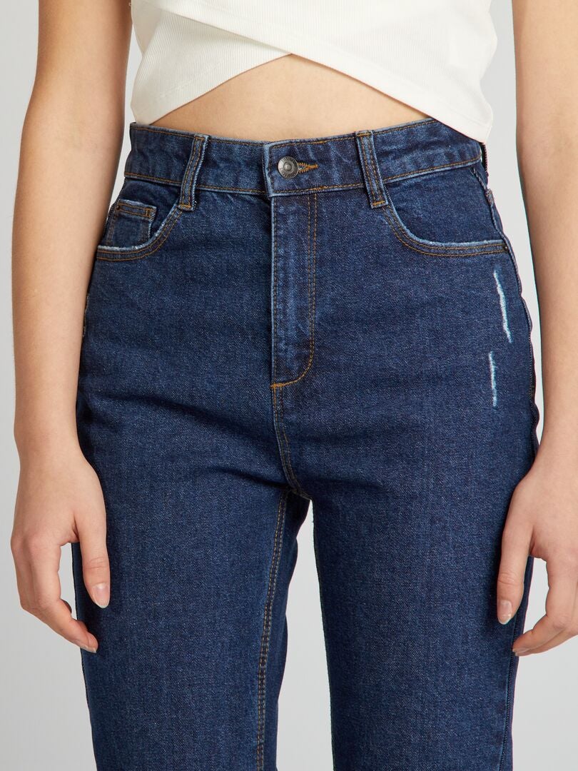 Pantalones vaqueros acampanados/de bota de talle alto - AZUL