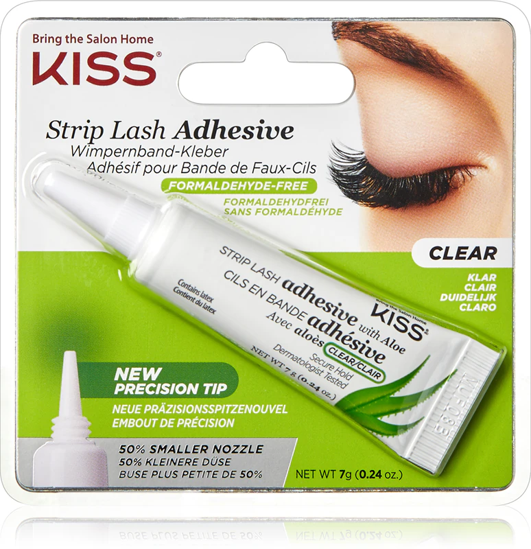Cola para cílios postiços transparente KISS EverEz com aloe vera