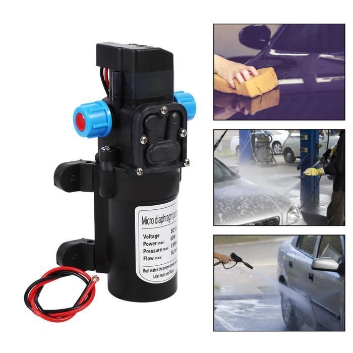 Bomba de agua de alta presión DC12V 60W 116psi para caravanas, camping y barcos, autocebante, 5L/min