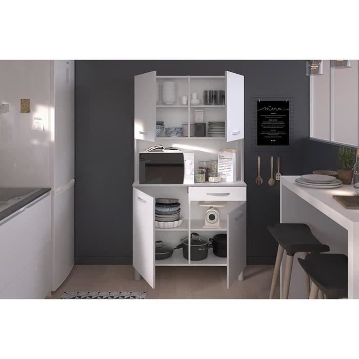 Credenza da cucina - Bianca - Moderna - 4 ante - OSLO - L 101 cm
