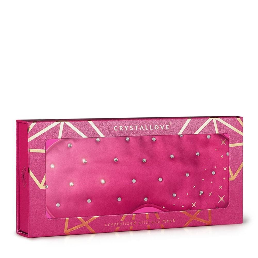 Crystallove маска за спавање, маска за очи од кристализоване свиле – ружичаста – 1 комад