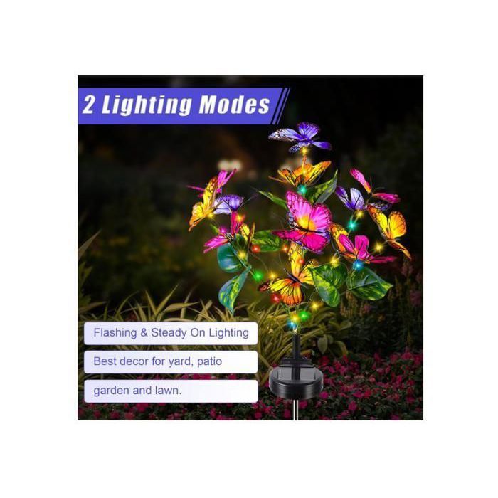 Lámpara solar XVX - 2 unidades - Resistente al agua - 2 modos - Multicolor