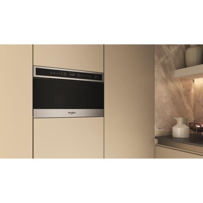 Horno microondas empotrable - WHIRLPOOL - WMN4I4BXF - Acero inoxidable resistente a las huellas dactilares - 22 L