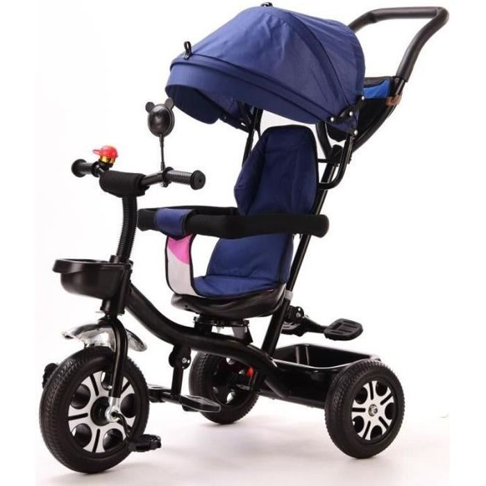 Triciclo convertibile per bambini da 1 a 5 anni - unisex - 4 posizioni - Blu