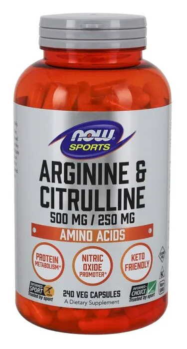 Now Foods Arginine & Citruline, 240 Kapsułek
