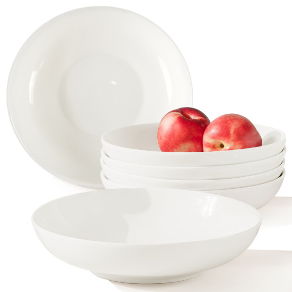KONSIMO AD BELLA ECRU talerz głęboki 6 szt, porcelana