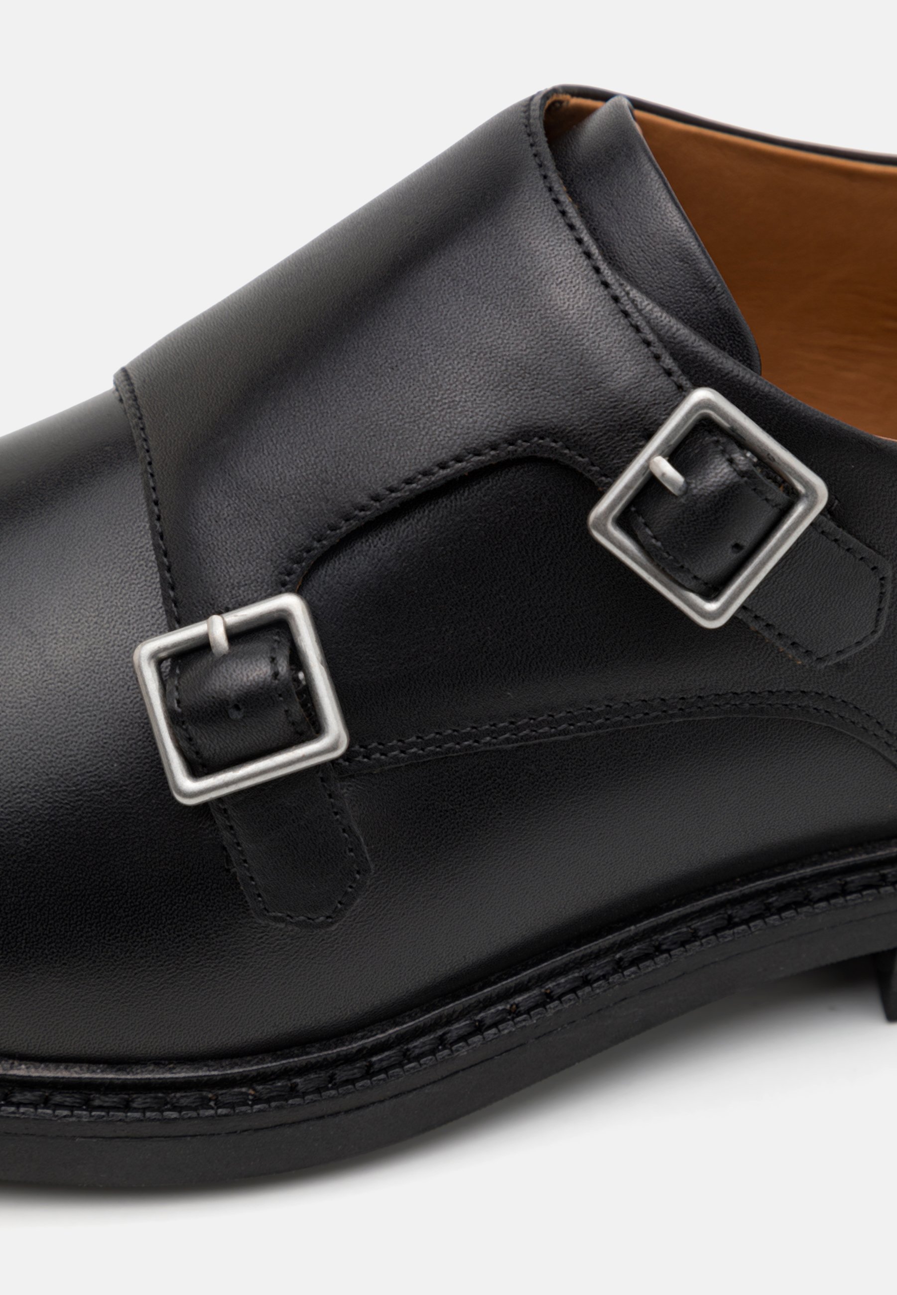 Polo Ralph Lauren ASHER MONK STRAP - Eleganckie półbuty wsuwane - czarne