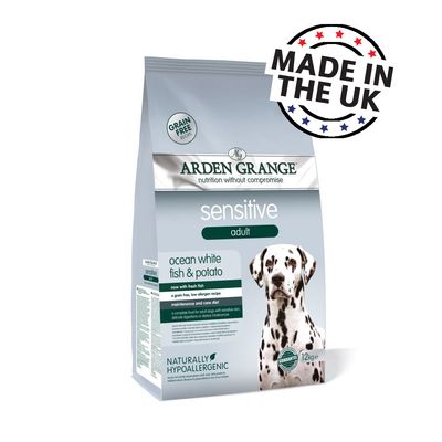 Arden Grange Sensitive Adult - Fără cereale, cu pește alb oceanic și cartofi