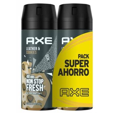 Pánský parfémovaný deodorant AXE Duo Leather & Cookies Non Stop Fresh 48h Pack 150 ml x 2