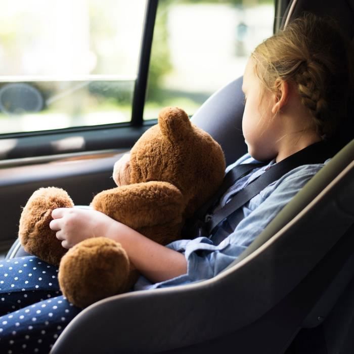 FableKids Siège auto pour enfants | Ceinture de sécurité à 3 points | Siège auto pour enfants 76-150 cm |Noir