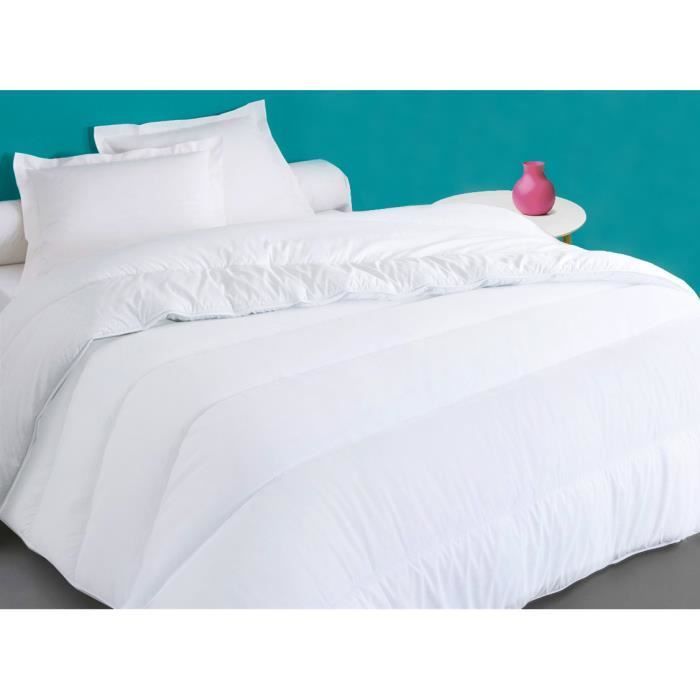 Edredón - Diseño francés - 140x200 cm - Poliéster - 450 g/m² - Blanco
