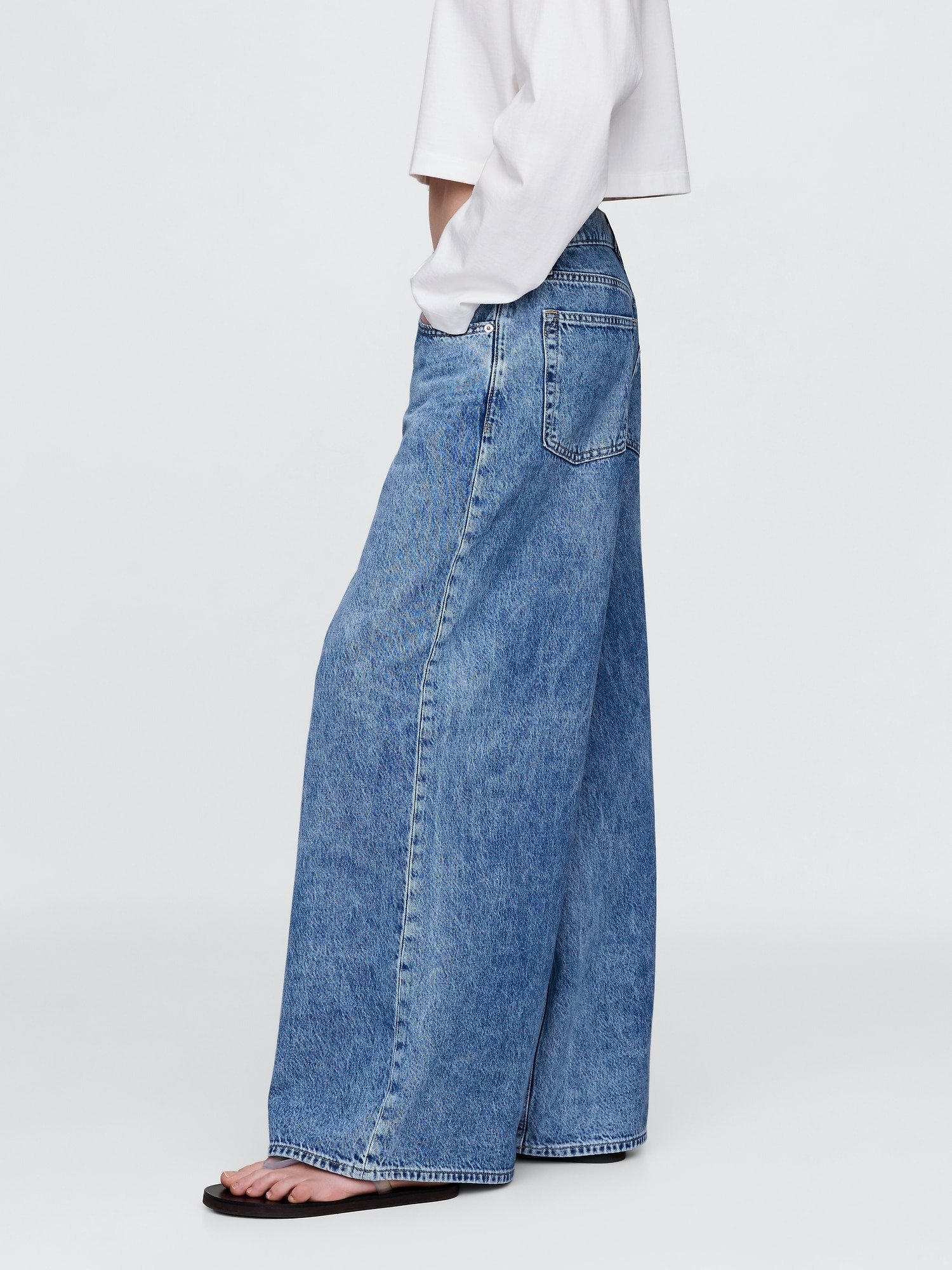GAP SUPER BAGGY - Jeansy o luźnym kroju - jasny indygo 11