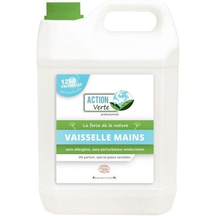 Detergente líquido para lavar louça de 5 litros para pele sensível.