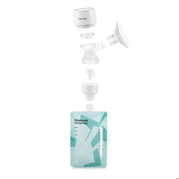 LIONELO Fidi One Elektrisk Brystpumpe - 2 timer Ledningsfri - 180 ml - Trefaset - Letlæseligt display - 2 x Brystmælksposer
