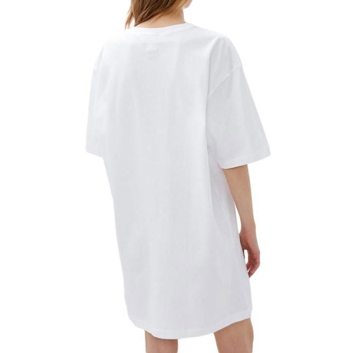 Vestido camiseta blanco para mujer de Adidas