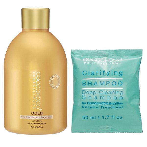 Kit de tratament cu keratină braziliană Cocochoco Gold