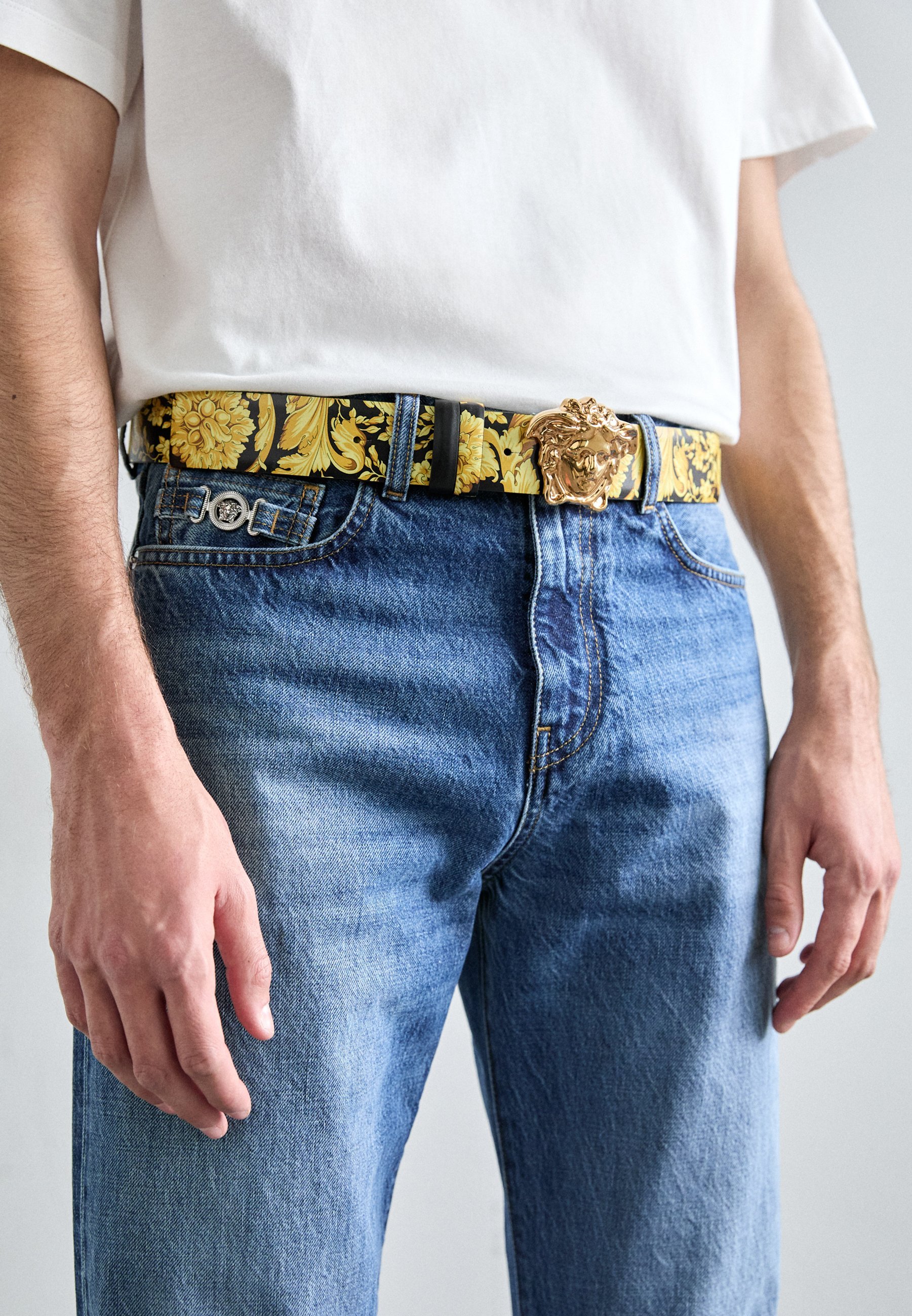Versace omkeerbare riem - Riem - zwart/goudkleurig