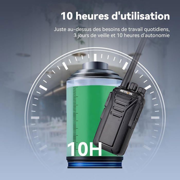 Walkie-talkies profesionales Retevis RT27, walkie-talkies recargables de largo alcance, RMR446 VOX, para seguridad y obras de construcción (6 unidades)
