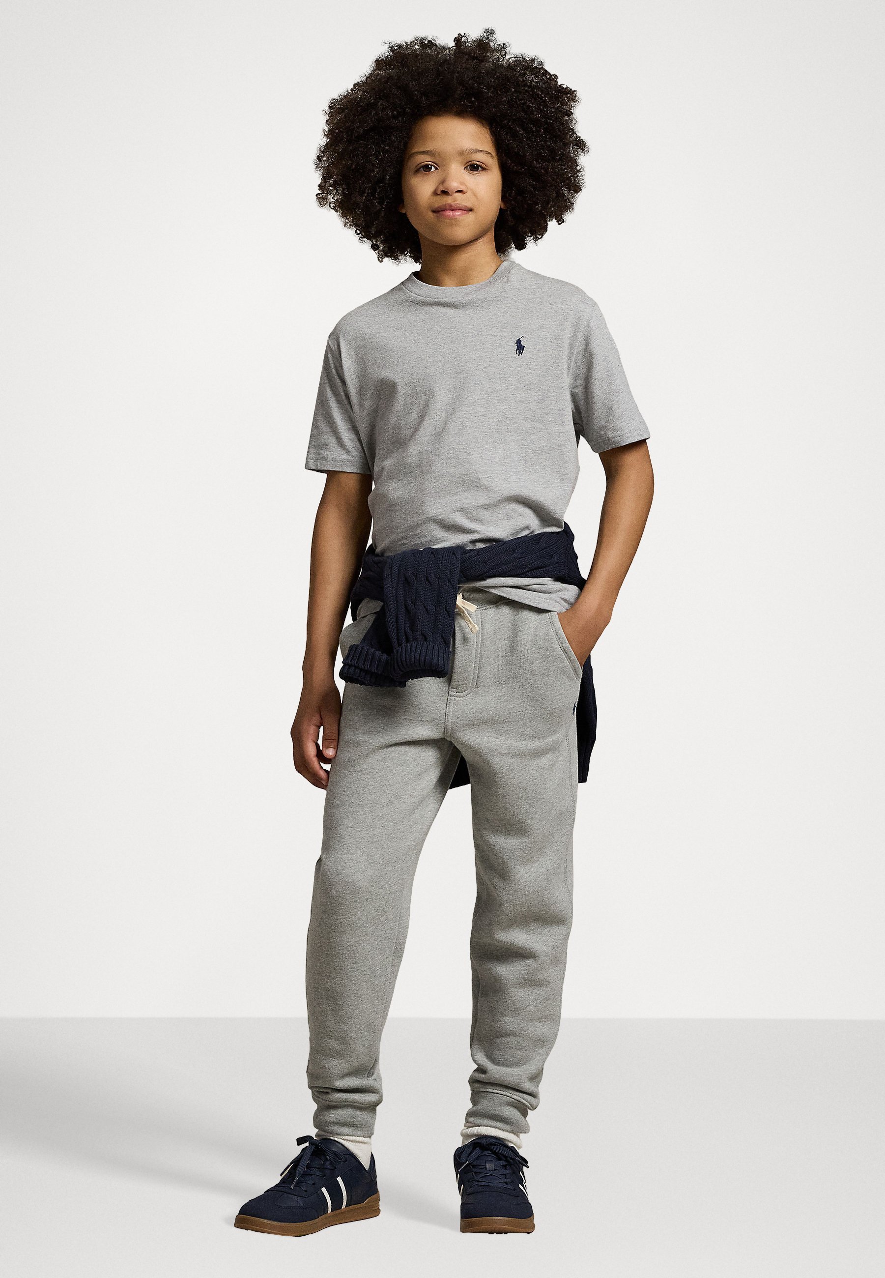 Polo Ralph Lauren fleece joggingbroek - trainingsbroek - donker sportief gemêleerd