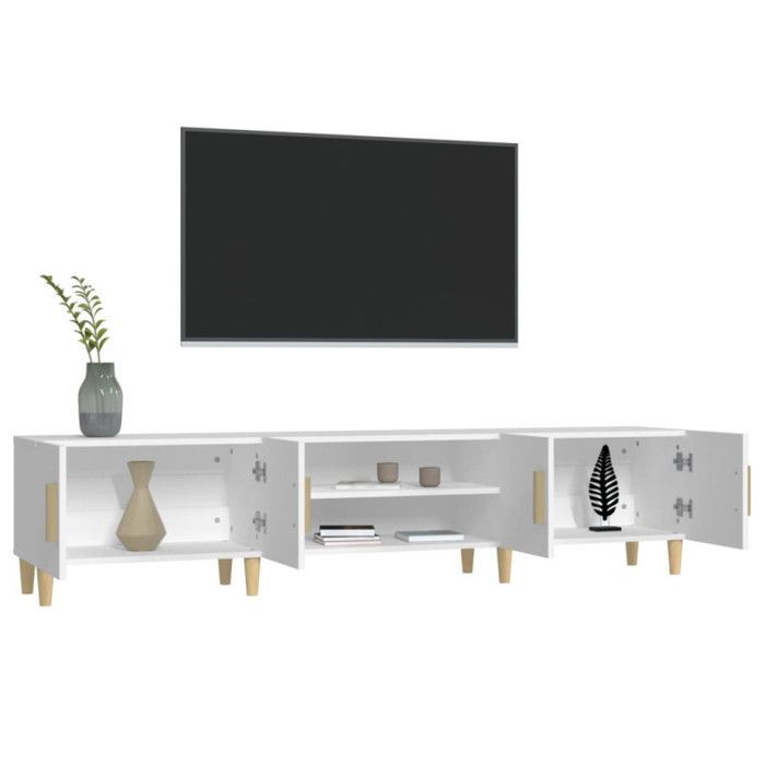Mueble para TV vidaXL blanco, 180 x 31,5 x 40 cm, madera de ingeniería, 816256