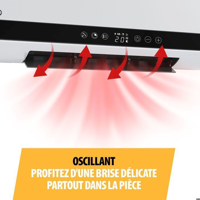 Radiateur mural - TRISTAR - KA-5216 - Céramique PTC - 2000 W - Programmable et télécommandé