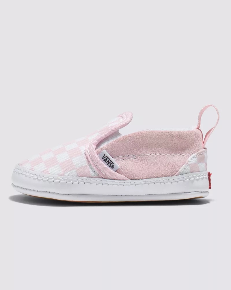 Infant Slip-On V Crib Checkerboard Shoe