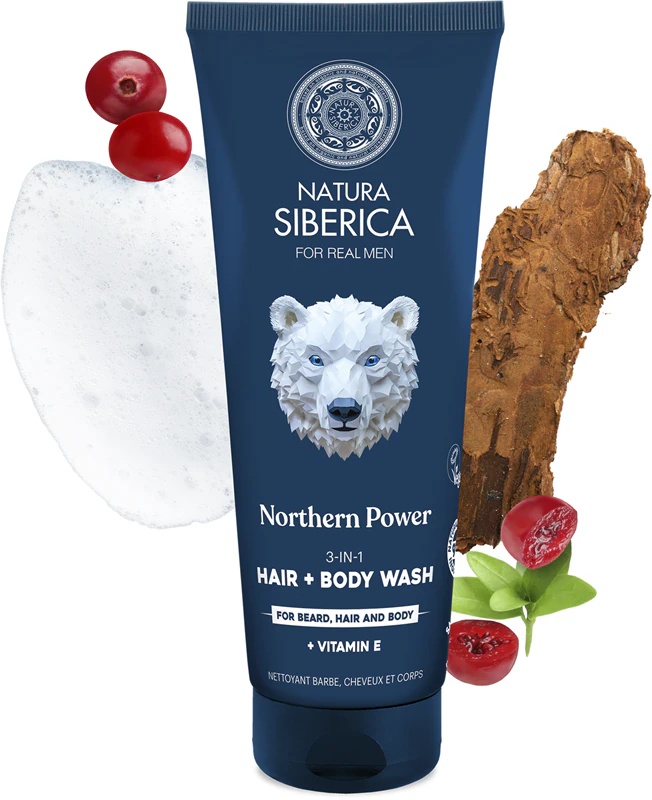 Natura Siberica Arctic Wild Northern Power гел за туширање косе, браде и тела