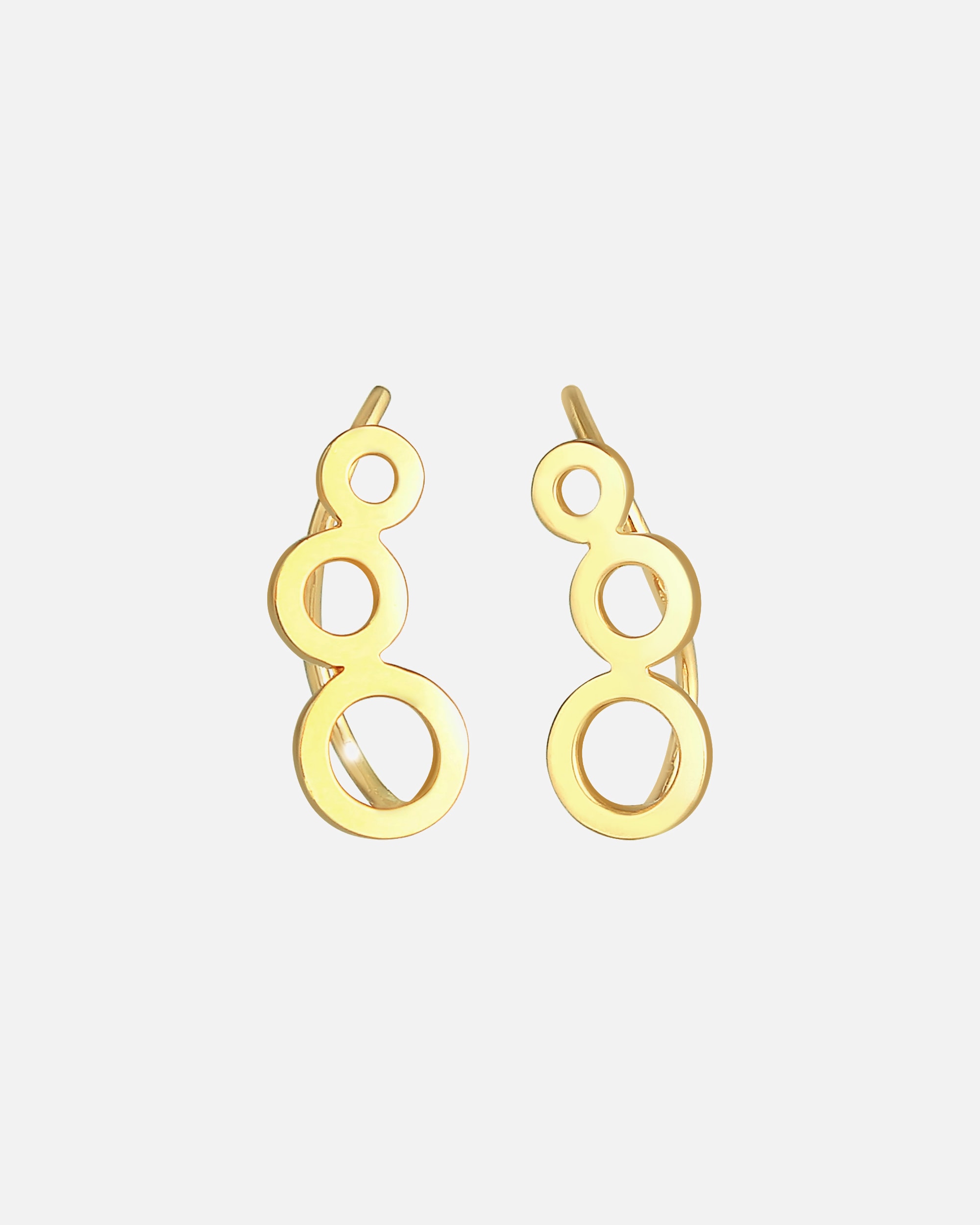 Elli Oreille d'une dame qui grimpe sur le cercle rond Tendance Geo Look en argent sterling 925