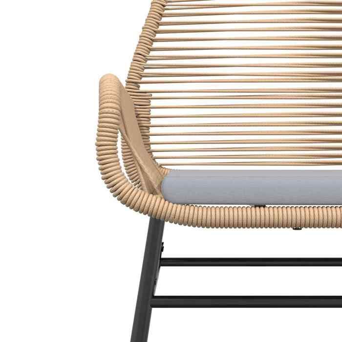 Conjunto de comedor de jardín en poliratán - vidaXL - 7 piezas - Marrón - Mesa 160x80x74 cm - Silla 57x60x86 cm