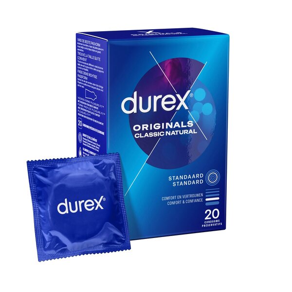 Durex Originals Classic Natural Kondome<br>Medizinprodukt – 20 Stück