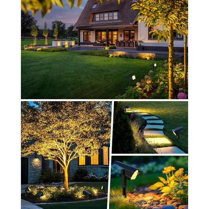 Lámpara solar para exteriores, 56 LED, 3 modos de iluminación, foco solar para exteriores, proyector LED impermeable IP65 para jardín, luz blanca cálida.