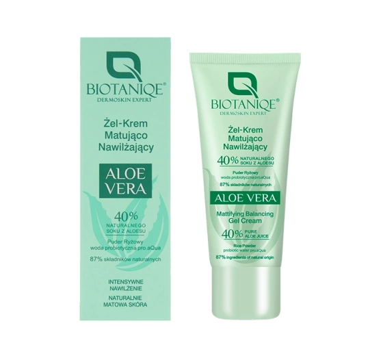 Biotaniqe Aloe Vera matująco-nawilżający żel-krem do twarzy 50 ml