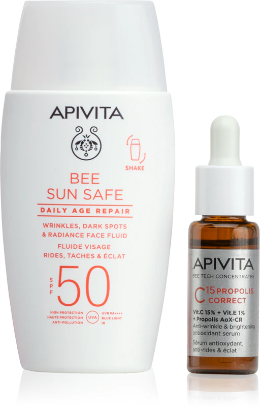 Apivita Bee Sun Safe Anti-Dark Spots Duo huidverzorgingsset tegen pigmentvlekken