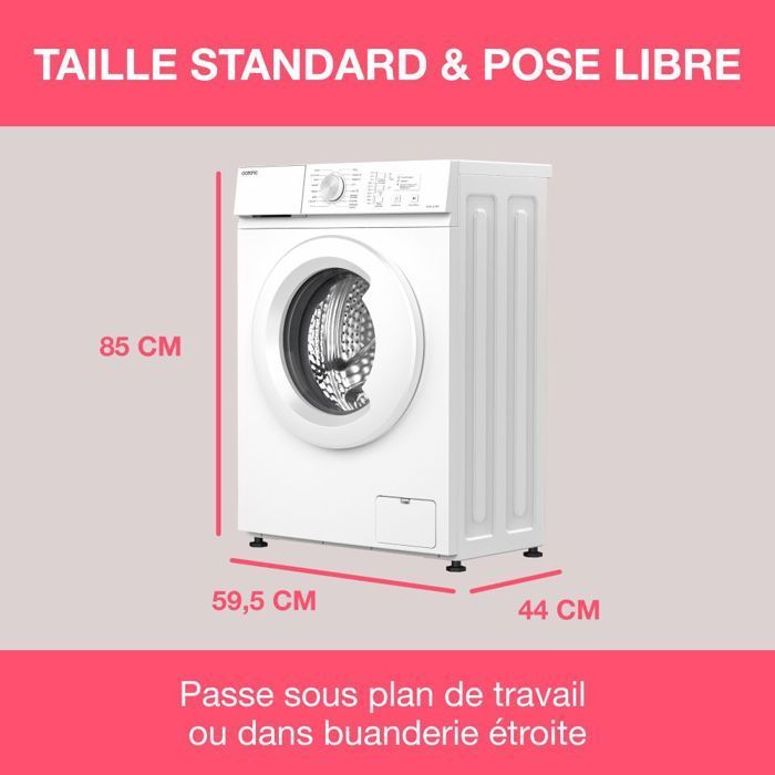 Lavadora frontal OCEANIC OCEALL610WA - 6 kg - Inducción - 60 cm - 1000 rpm - Blanca