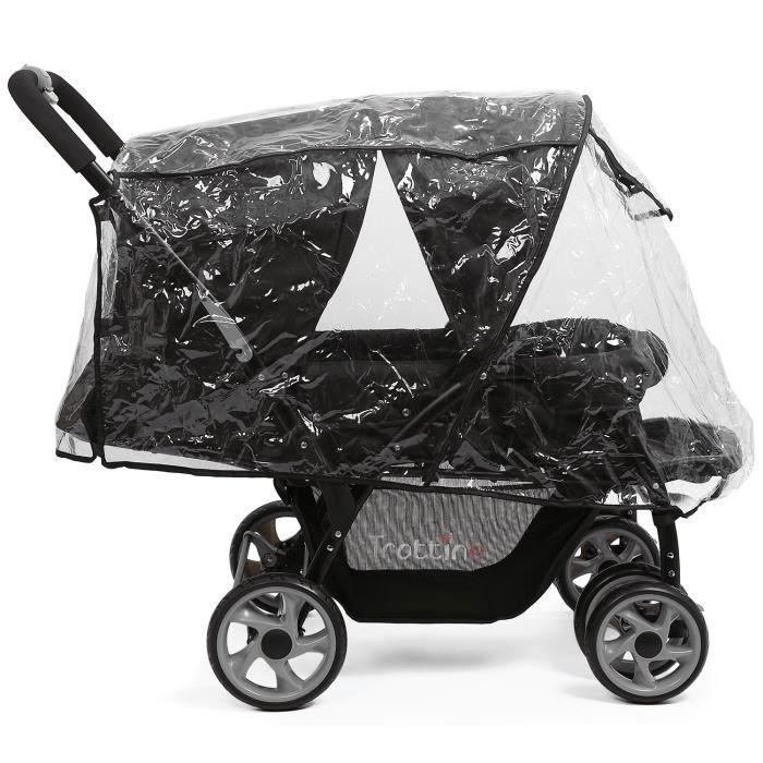 TROTTINE Poussette double TWINBI Noir Etoile