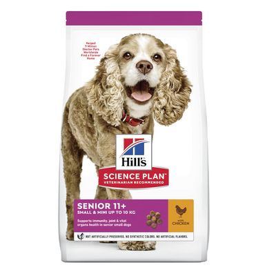 Hill's Science Plan Senior 11+ Klein & Mini mit Huhn