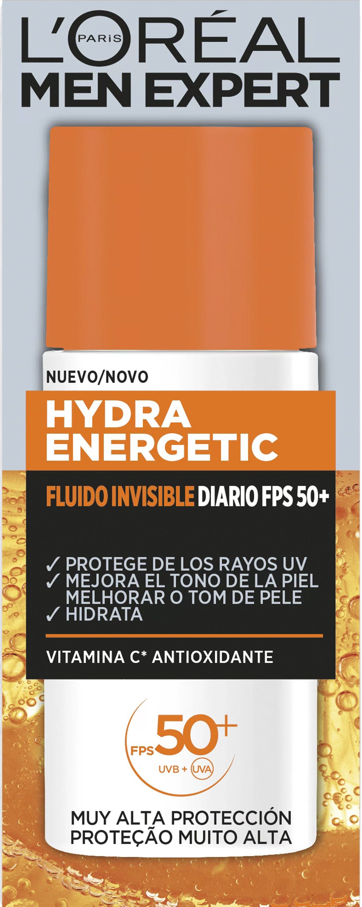 Men Expert Hydra Energetic dnevni nevidljivi fluid SPF 50 Hidratantne kreme za muškarce