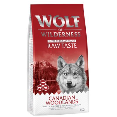 x 1 kg suchého krmiva pro psy Wolf of Wilderness - 3 + 1 zdarma!*