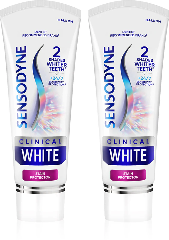 Creme dental clareador Sensodyne Clinical White Stain Protector