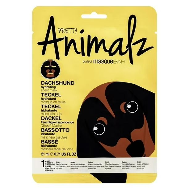 „Pretty Animalz“ drėkinamoji veido kaukė takso veislės šuniui Veido kaukės