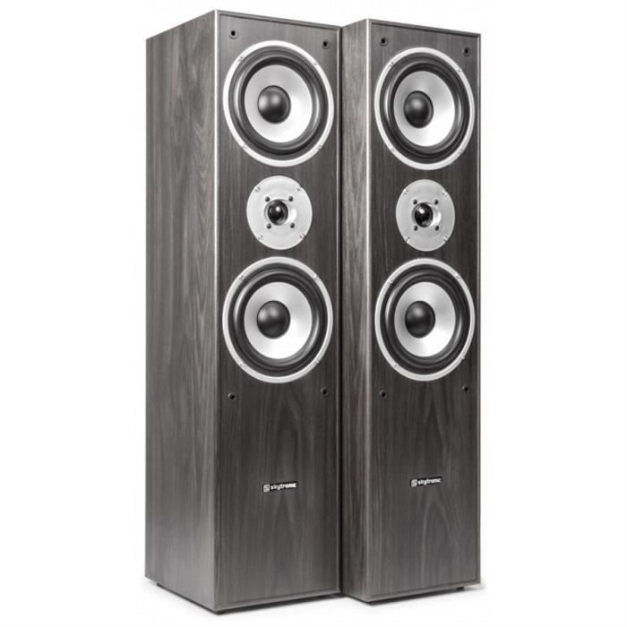 Système Home Cinéma 5.0 - Fenton - 335W RMS - Enceintes Tower 3 voies - Basses profondes - Couleur bois noir