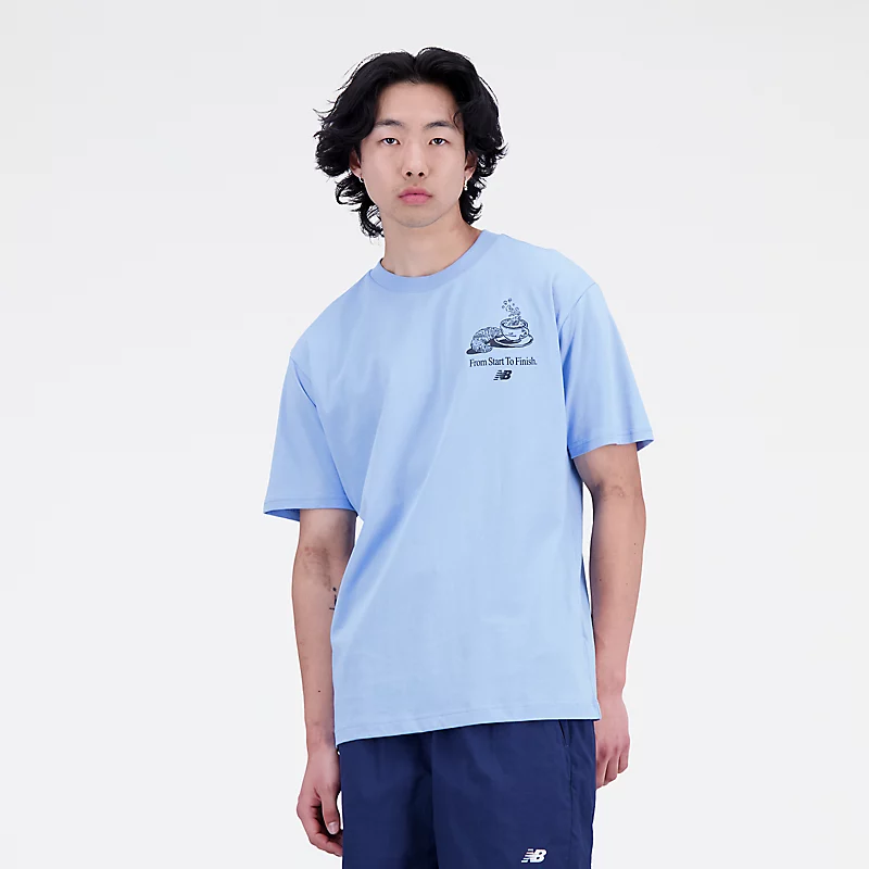 Męska koszulka z bawełny Essentials Cafe Java Jersey – BLUE HAZE