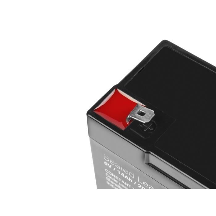 Batteria ricaricabile GreenCell® AGM 6V 14Ah al piombo-gel, batteria VRLA senza manutenzione, sigillata e resistente.