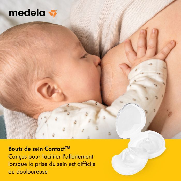MEDELA - Contact™ Nipple Shields Size M - Comfortable breastfeeding, ultra-thin soft silicone, BPA-free